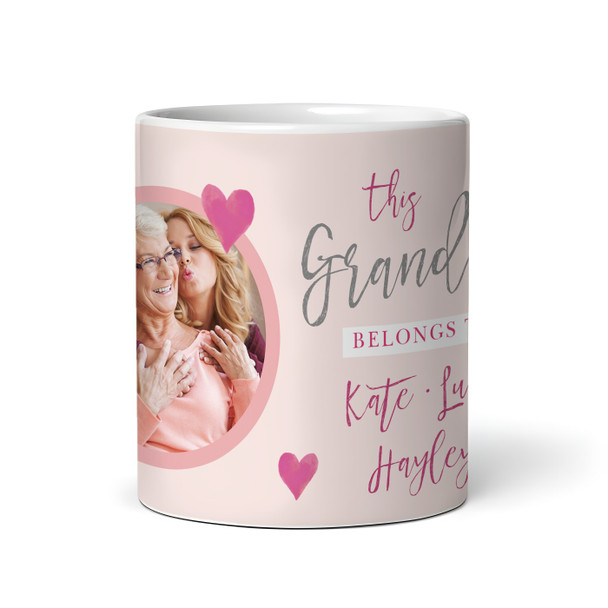This Grandma Belongs To Photo Flower Birthday Gift Mother's Day Personalized Mug
