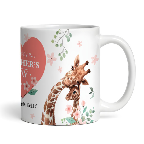 Watercolor Giraffe Mum With Baby Mother's Day Gift Personalized Mug