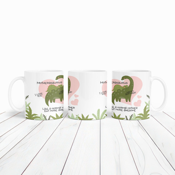 Dinosaur Mum And Baby Birthday Gift Personalized Mug