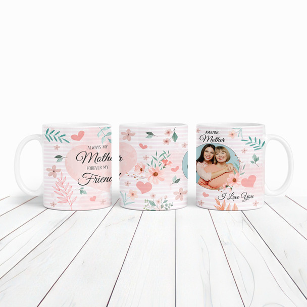 Floral Photo Mother's Day Birthday Gift For Mum Personalized Mug