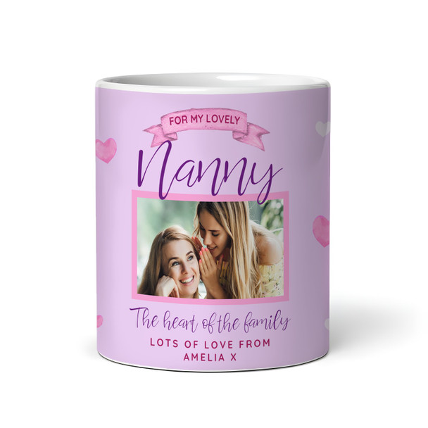 Nanny Photo Heart Of The Family Birthday Mother's Day Gift Personalized Mug