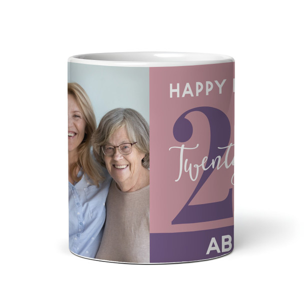 25th Birthday Photo Gift Dusky Pink Tea Coffee Cup Personalized Mug