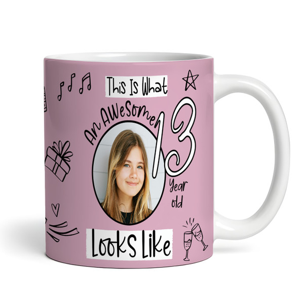 13th Birthday Gift For Girls Circle Photo Tea Coffee Cup Personalized Mug