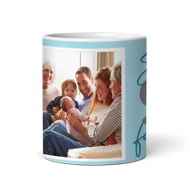 95 & Fabulous 95th Birthday Gift Blue Photo Tea Coffee Cup Personalized Mug