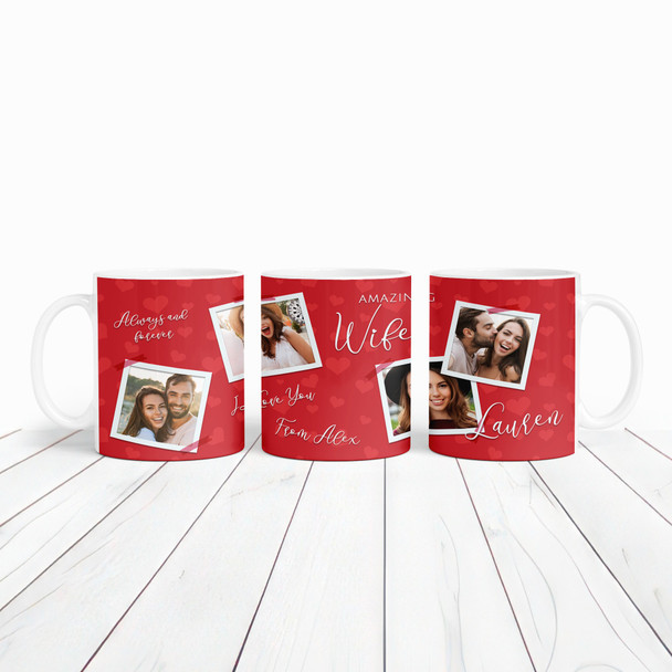 Amazing Wife Gift Red Background Photo Tea Coffee Cup Personalized Mug