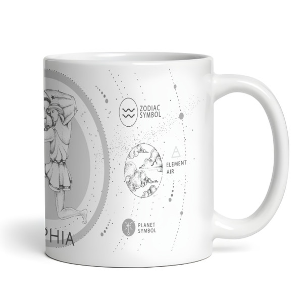 Aquarius Zodiac Sign Birthday Gift Tea Coffee Cup Personalized Mug