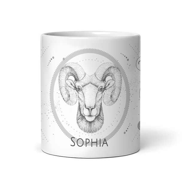 Aries Zodiac Sign Birthday Gift Tea Coffee Cup Personalized Mug