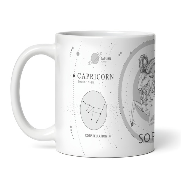 Capricorn Zodiac Sign Birthday Gift Tea Coffee Cup Personalized Mug