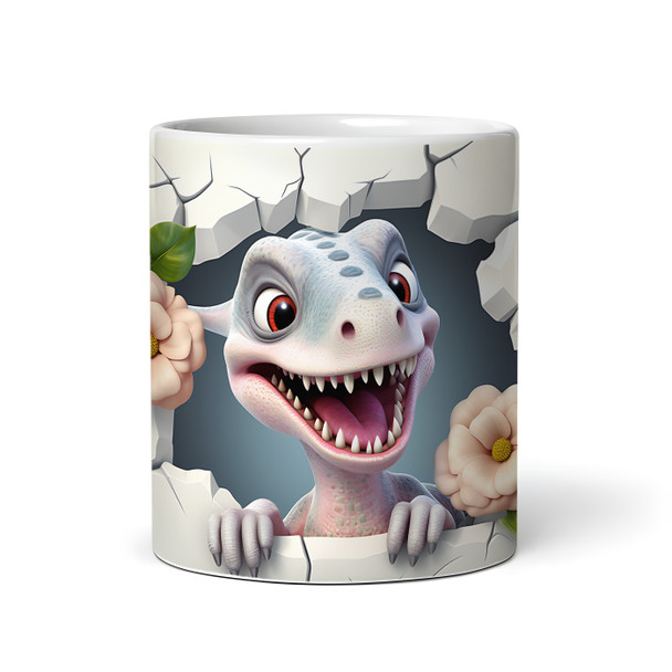 Cute Baby T-Rex Dinosaur 3D Name Tea Coffee Cup Custom Gift Personalized Mug