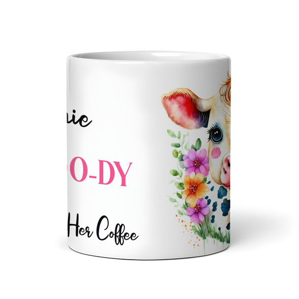 Cute Funny Moody Before Coffee colorful Cow Tea Cup Gift Personalized Mug