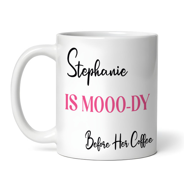 Cute Funny Moody Before Coffee colorful Cow Tea Cup Gift Personalized Mug