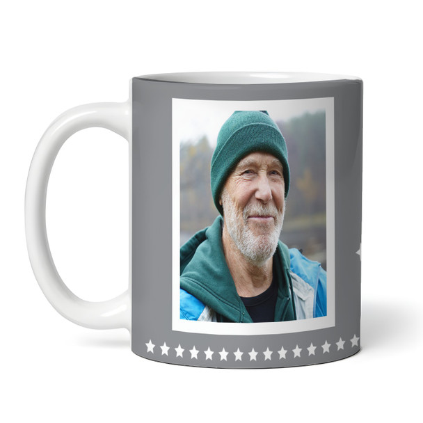 Funny 70th Birthday Gift Middle Finger 69+1 Joke Grey Photo Personalized Mug