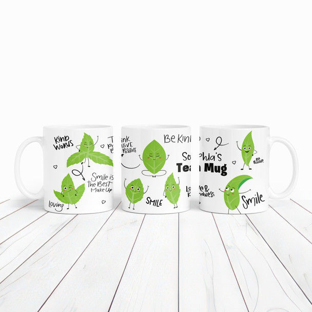 Funny Tea Leaf Characters Gift Tea Coffee Cup Personalized Mug