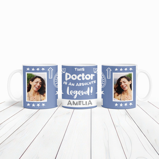 Gift For Doctor Dr Legend Photo Blue Tea Coffee Cup Personalized Mug