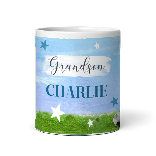 Gift For Grandson Soccer Player Soccer Photo Tea Coffee Cup Personalized Mug