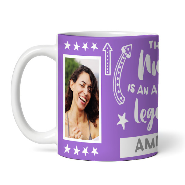 Gift For Nurse Legend Photo Purple Tea Coffee Cup Personalized Mug