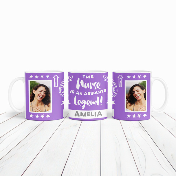 Gift For Nurse Legend Photo Purple Tea Coffee Cup Personalized Mug