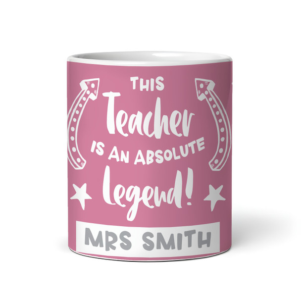 Gift For Teacher Legend Photo Pink Tea Coffee Cup Personalized Mug