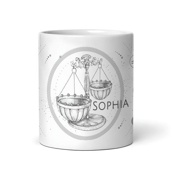 Libra Zodiac Sign Birthday Gift Tea Coffee Cup Personalized Mug