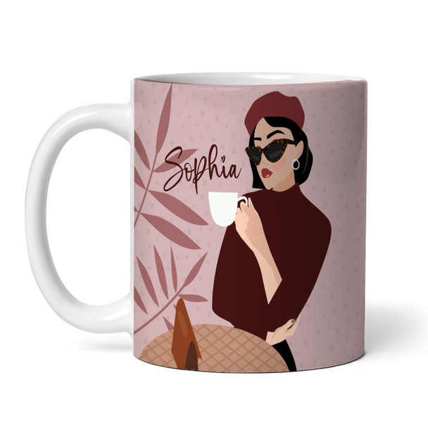 Pink First I Drink The Coffee Women Sunglasses Tea Coffee Cup Personalized Mug