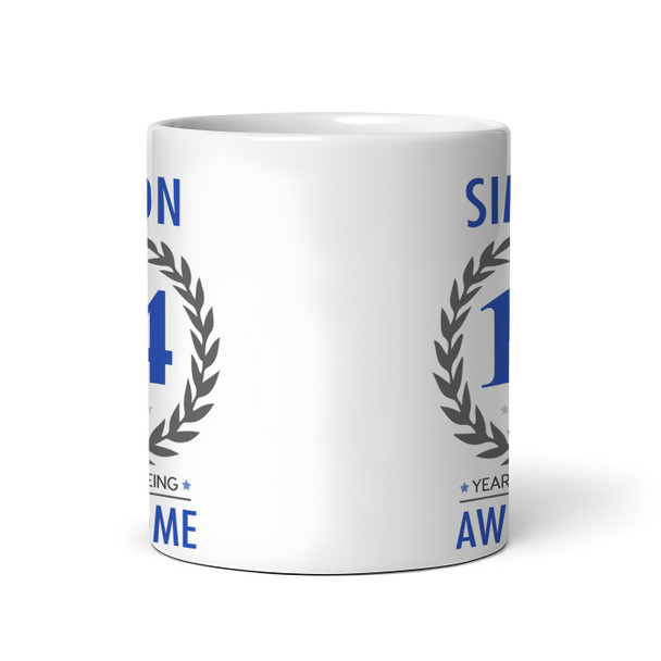 Present For Teenage Boy 14th Birthday Gift 14 Awesome Blue Personalized Mug