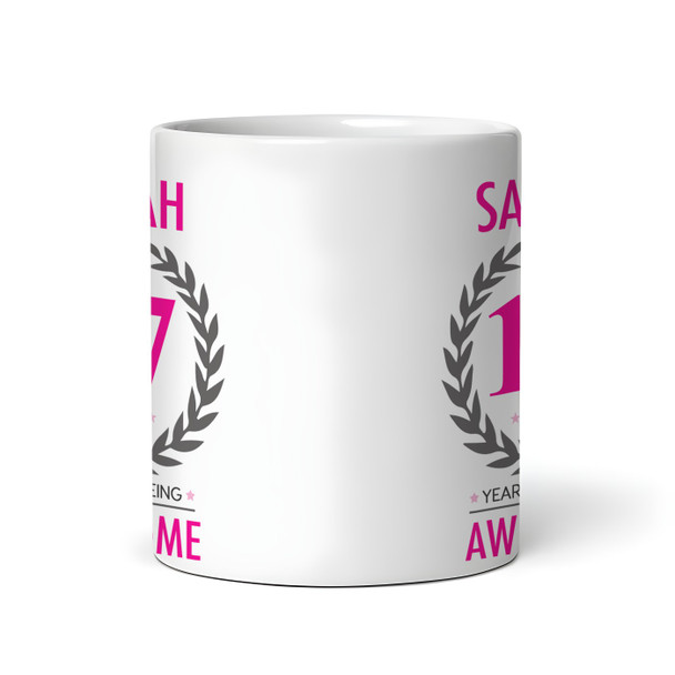 Present For Teenage Girl 17th Birthday Gift 17 Awesome Pink Personalized Mug