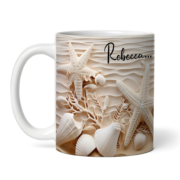 Sea Shells Beach Theme Time To Relax Tea Coffee Cup Custom Gift Personalized Mug