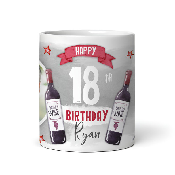18th Birthday Gift Red Wine Photo Tea Coffee Cup Personalized Mug