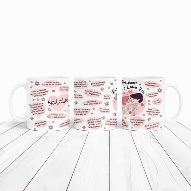 Romantic Gift Reasons Why I Love You Cute Couple Personalized Mug
