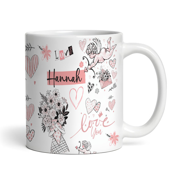 Floral Love Cupid Romantic Gift Valentine's Day Gift Personalized Mug