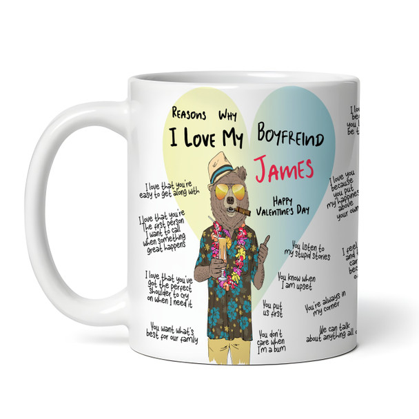 Gift For Boyfriend Reasons Why I Love You Hip Bear Personalized Mug