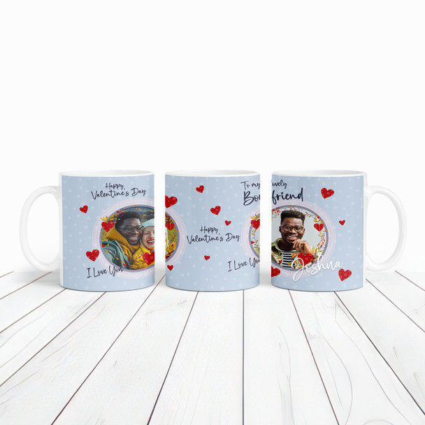 Boyfriend Gift Love Hearts Photo Valentine's Day Gift Personalized Mug