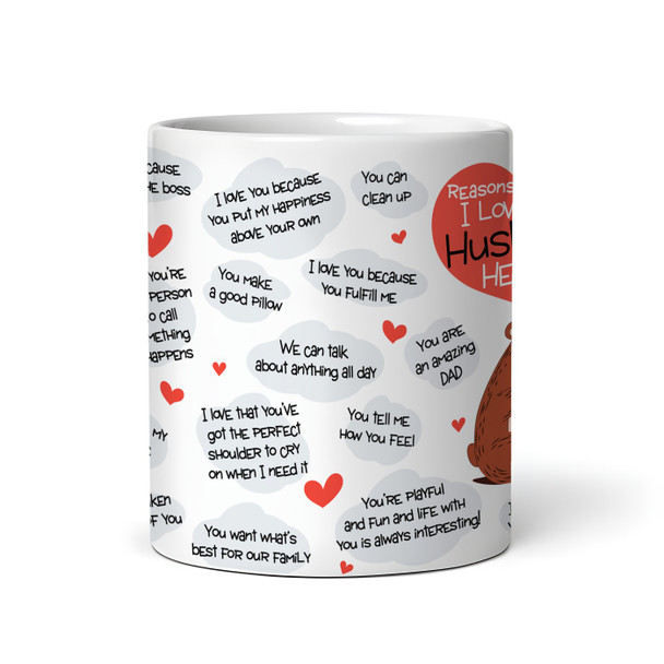 Gift For Husband Reasons Why I Love You Bears Valentine's Day Personalized Mug