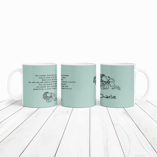 Leo Funny Zodiac Sign Description Birthday Gift Personalized Mug