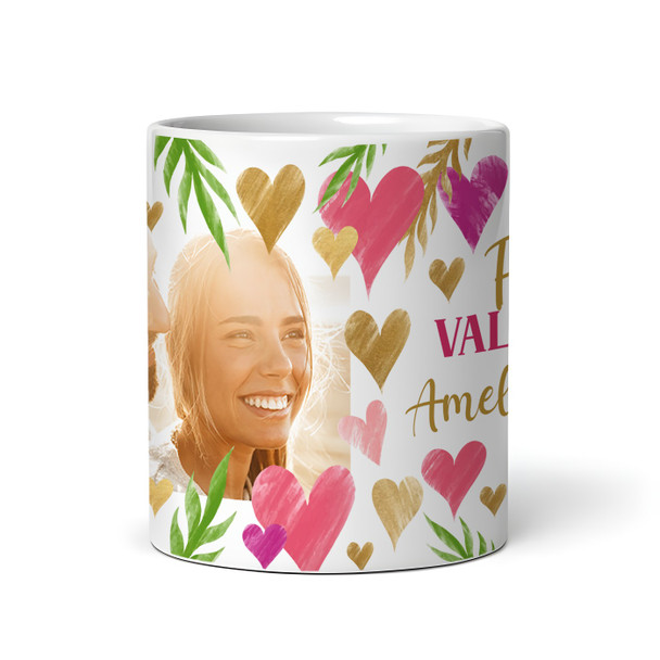 Our First Valentine's Day Gift Gift Hearts Photo Personalized Mug