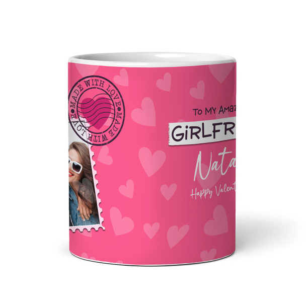 Photo Gift For Girlfriend Pink Love Mail Valentine's Day Gift Personalized Mug
