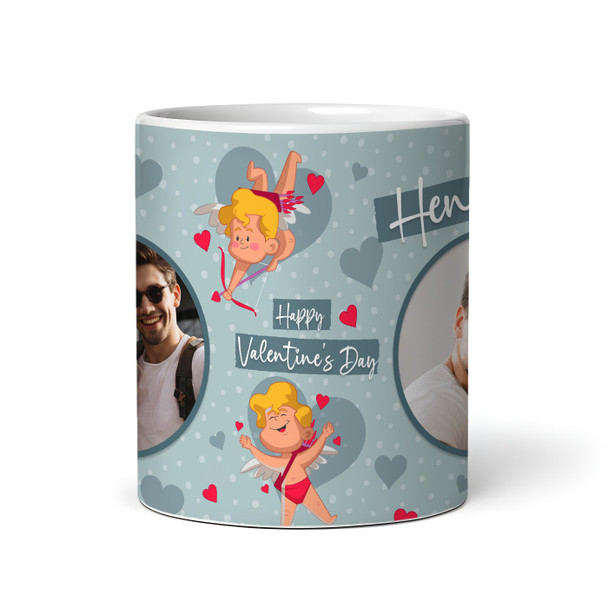 Cupid Hearts Photo Gift for Husband Wife Boyfriend Girlfriend Personalized Mug