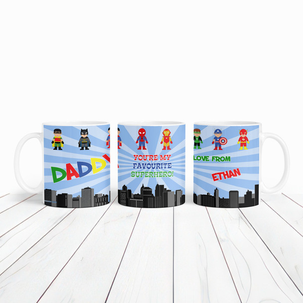 Daddy Gift You're My Favourite Superhero Tea Coffee Personalized Mug