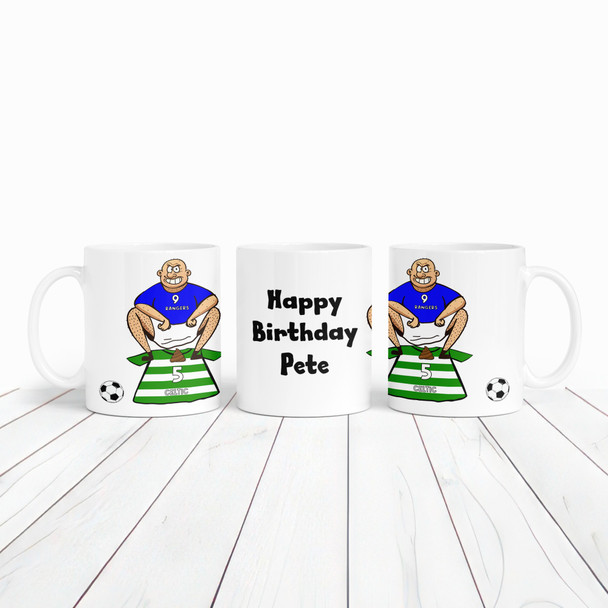 Rangers Shitting On Celtic Funny Soccer Gift Team Rivalry Personalized Mug