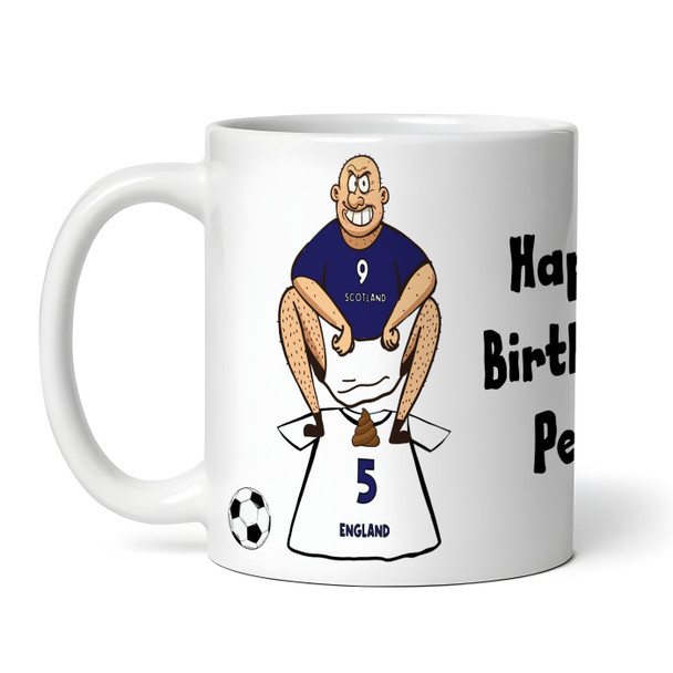 Scotland Shitting On England Funny Soccer Gift Team Rivalry Personalized Mug