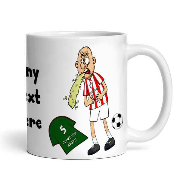 Exeter Vomiting On Plymouth Funny Soccer Gift Team Rivalry Personalized Mug