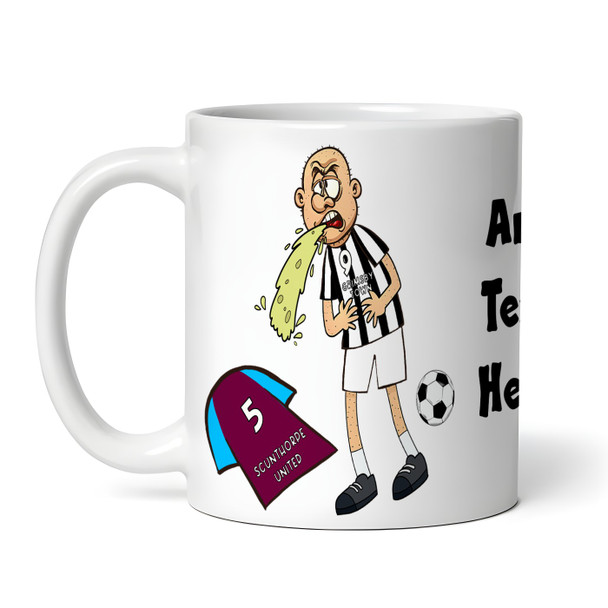 Grimsby Vomiting On Scunthorpe Funny Soccer Gift Team Rivalry Personalized Mug