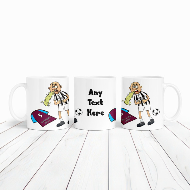 Grimsby Vomiting On Scunthorpe Funny Soccer Gift Team Rivalry Personalized Mug