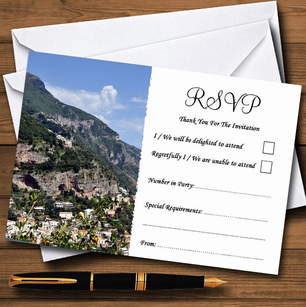 Italy Sorrento Abroad Personalized RSVP Cards