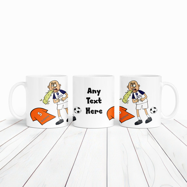 Preston Vomiting On Blackpool Funny Soccer Gift Team Rivalry Personalized Mug