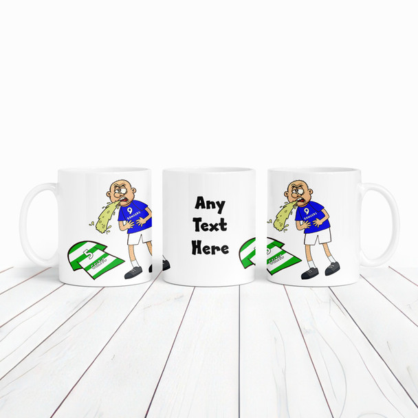 Rangers Vomiting On Celtic Funny Soccer Fan Gift Team Rivalry Personalized Mug