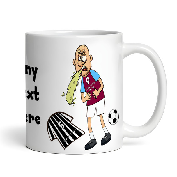 Scunthorpe Vomiting On Grimsby Funny Soccer Gift Team Rivalry Personalized Mug
