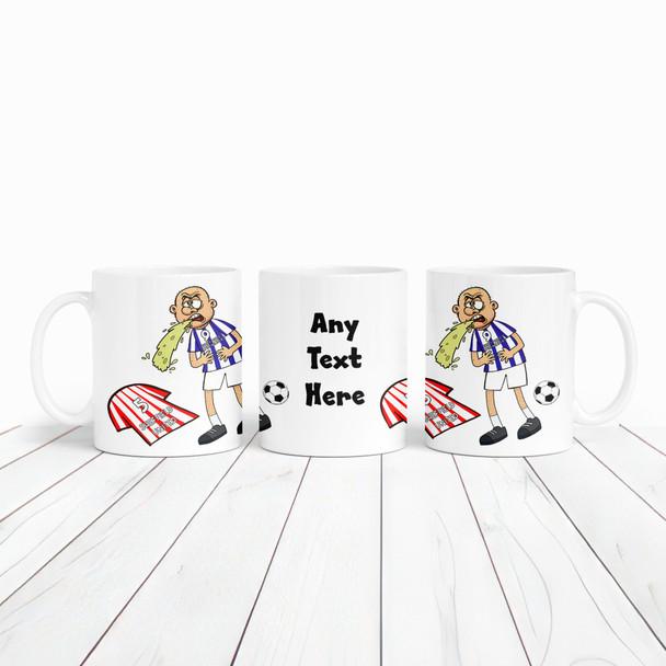 Wednesday Vomiting On United Funny Soccer Gift Team Rivalry Personalized Mug