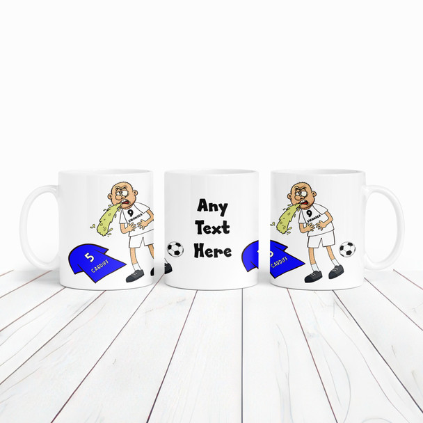 Swansea Vomiting On Cardiff Funny Soccer Gift Team Rivalry Personalized Mug