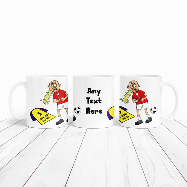 Swindon Vomiting On Oxford Funny Soccer Fan Gift Team Rivalry Personalized Mug